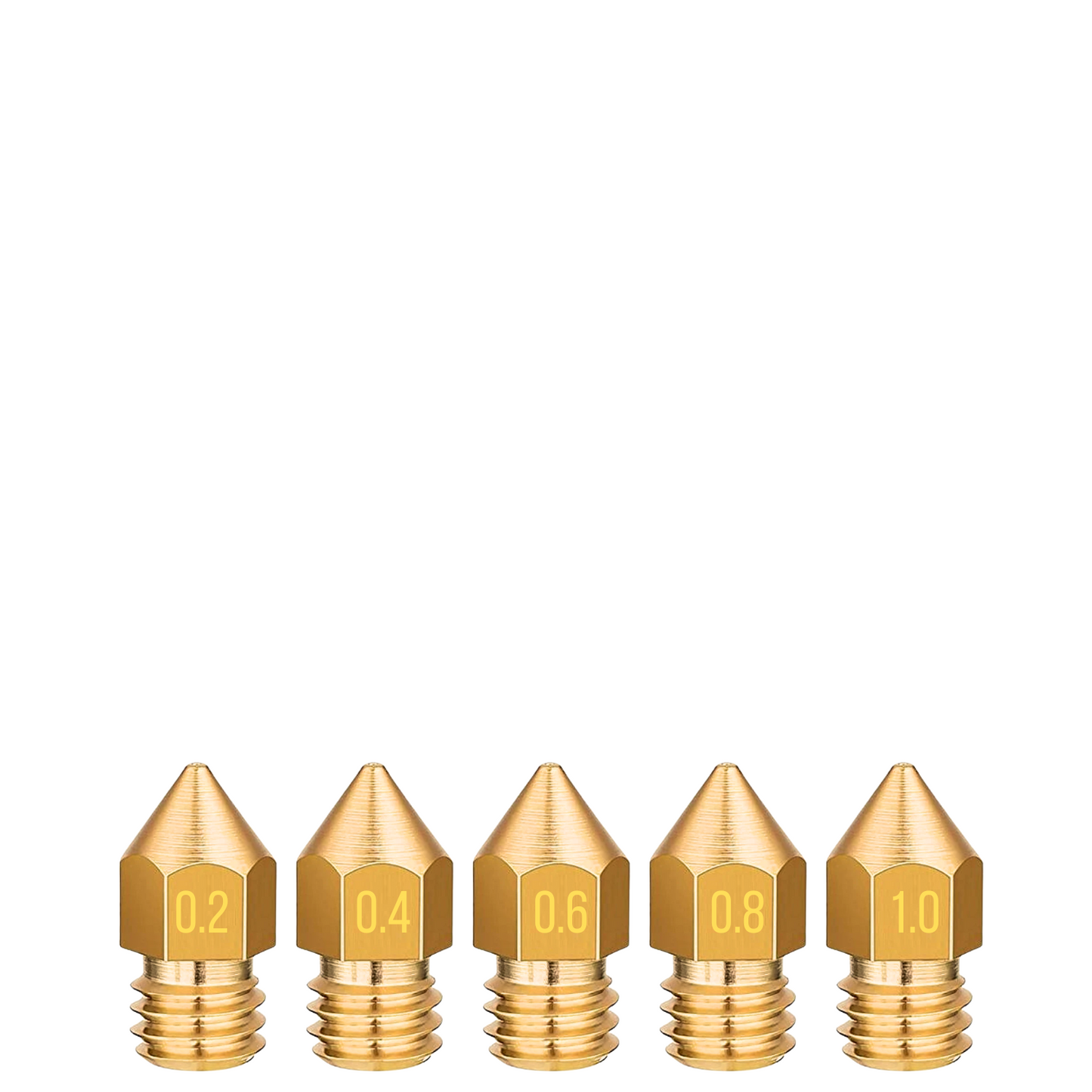 KIT 5 BICOS MK8 .2 .4 .6 .8 1.0 / 1.75 MM IMPRESSAO 3D