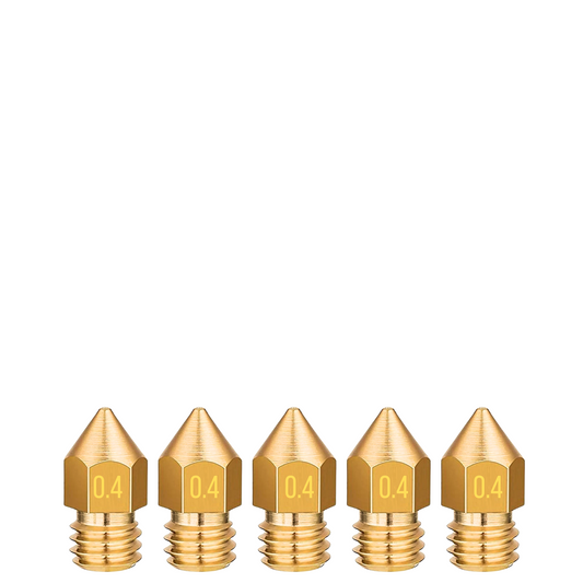 KIT 5 BICOS MK8 0.4 / 1.75 MM IMPRESSAO 3D UPPER NOZZLE